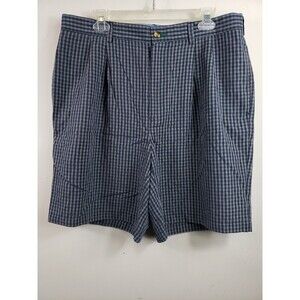 Men's Tommy Hilfiger Golf Sz 36 Navy Blue Shorts poly rayon PLEATED